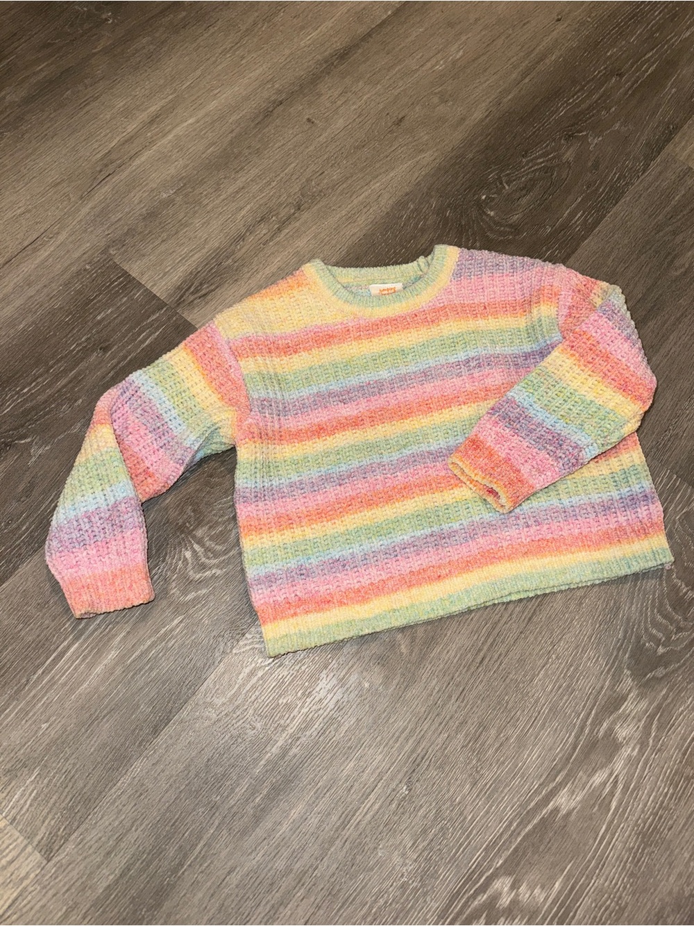 3T rainbow striped sweater